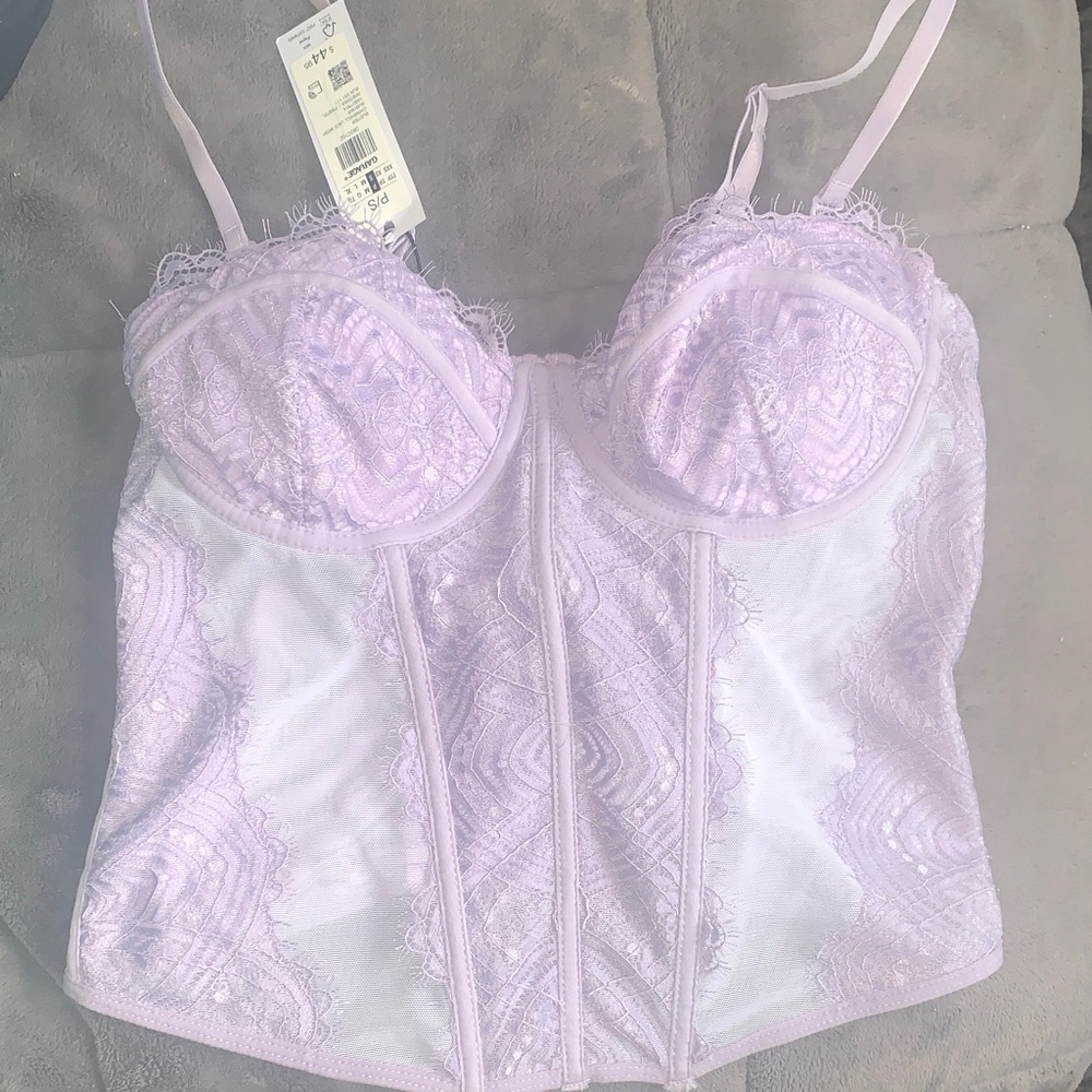 Garage Light Purple Lace Bustier